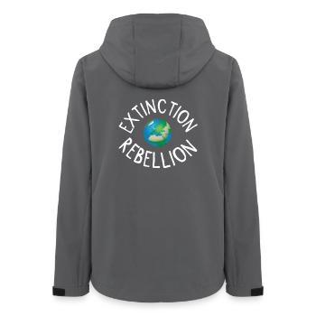 Extinction Rebellion Planet Erde weiss - Frauen Recycelte Softshelljacke von Stanley/Stella - Anthrazit - Hinten - AI Model Female 172 light (172cm)