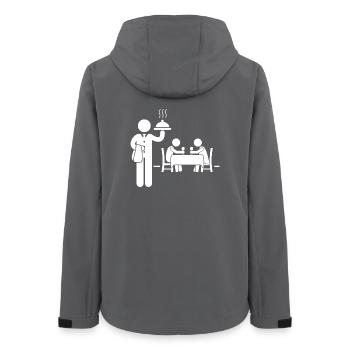 Kellnerin Kellner - Frauen Recycelte Softshelljacke von Stanley/Stella - Anthrazit - Hinten - AI Model Female 172 light (172cm)