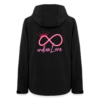 Unendlichkeits Symbol für ewige Liebe - Frauen Recycelte Softshelljacke von Stanley/Stella - Schwarz - Hinten - AI Model Female 172 light (172cm)