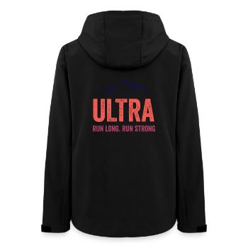 Ultra Running - Lauf lang. Lauf stark. - Frauen Recycelte Softshelljacke von Stanley/Stella - Schwarz - Hinten - AI Model Female 172 light (172cm)