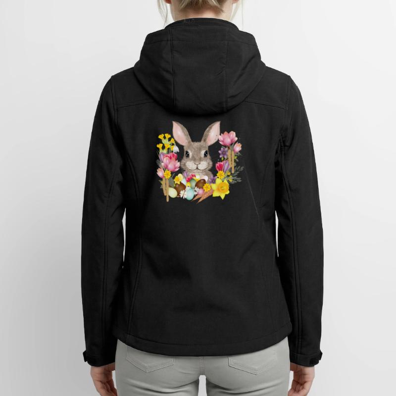 Easter Wreath & Easter Eggs with Rabbit as Easter Bunny Women’s Recycled Softshell Jacket by Stanley/Stella