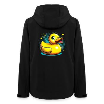 Entenküken Ente Ente - Frauen Recycelte Softshelljacke von Stanley/Stella - Schwarz - Hinten - AI Model Female 172 light (172cm)