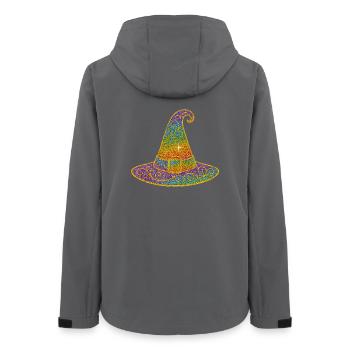 Bunt funkelnder Hexenhut - Frauen Recycelte Softshelljacke von Stanley/Stella - Anthrazit - Hinten - AI Model Female 172 light (172cm)