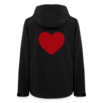Cœur Cadeau rouge de la Saint-Valentin - Veste softshell femme recyclée Stanley/Stella - noir - Dos - AI Model Female 172 light (172cm)