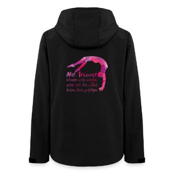Alle Träume können wahr werden, wenn wir .... - Frauen Recycelte Softshelljacke von Stanley/Stella - Schwarz - Hinten - AI Model Female 172 light (172cm)