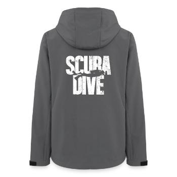 Scuba Love Diver Silhouette - Frauen Recycelte Softshelljacke von Stanley/Stella - Anthrazit - Hinten - AI Model Female 172 light (172cm)