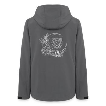 Luna Leo Blumen Mond Löwe - Frauen Recycelte Softshelljacke von Stanley/Stella - Anthrazit - Hinten - AI Model Female 172 light (172cm)