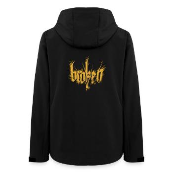 Gebrochene Kalligraphie Dunkle Schrift - Frauen Recycelte Softshelljacke von Stanley/Stella - Schwarz - Hinten - AI Model Female 172 light (172cm)