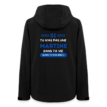 Martine - Si tu n as pas une martine dans ta vie - Veste softshell femme recyclée Stanley/Stella - noir - Dos - AI Model Female 172 light (172cm)