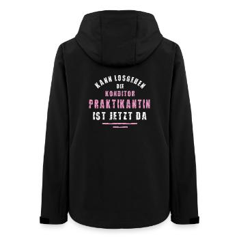 Konditor Praktikantin Danke Praktikum Konditorei - Frauen Recycelte Softshelljacke von Stanley/Stella - Schwarz - Hinten - AI Model Female 172 light (172cm)