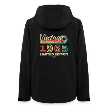 1965 Vintage Retro Birthday Gift - Women’s Recycled Softshell Jacket by Stanley/Stella - black - Back - AI Model Female 172 light (172cm)