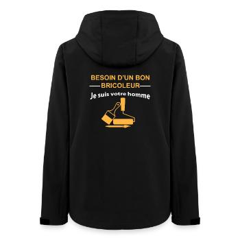 Handyman Man: I'm Your Man - Women’s Recycled Softshell Jacket by Stanley/Stella - black - Back - AI Model Female 172 light (172cm)