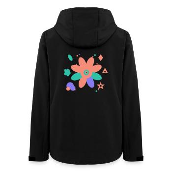 Colorful design of modern art - Women’s Recycled Softshell Jacket by Stanley/Stella - black - Back - AI Model Female 172 light (172cm)