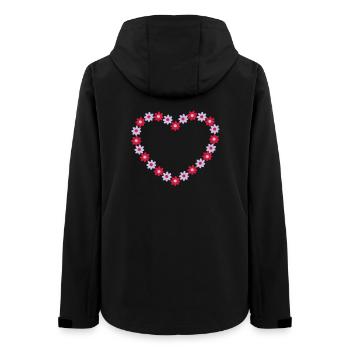 Heart of flowers - Women’s Recycled Softshell Jacket by Stanley/Stella - black - Back - AI Model Female 172 light (172cm)