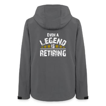 Legende Pension Rente Ruhestand Geschenk - Frauen Recycelte Softshelljacke von Stanley/Stella - Anthrazit - Hinten - AI Model Female 172 light (172cm)