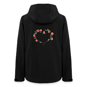 Coeur de coquelicot - Veste softshell femme recyclée Stanley/Stella - noir - Dos - AI Model Female 172 light (172cm)