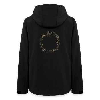 Couronne festive dorée avec ruban - Veste softshell femme recyclée Stanley/Stella - noir - Dos - AI Model Female 172 light (172cm)
