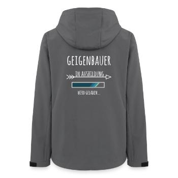 Geigenbauer Ausbildung Beruf Geschenk - Frauen Recycelte Softshelljacke von Stanley/Stella - Anthrazit - Hinten - AI Model Female 172 light (172cm)
