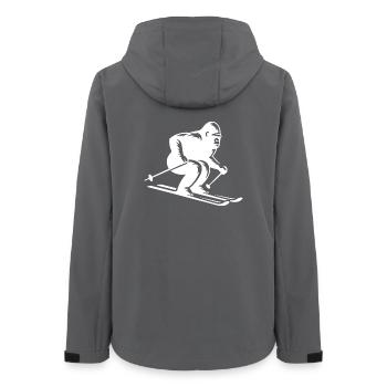 Singe Gorille Chimpanzé Ski Silhouette Design - Veste softshell femme recyclée Stanley/Stella - charbon - Dos - AI Model Female 172 light (172cm)
