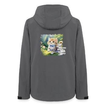 What You Have Can Have Many - Cat - Women’s Recycled Softshell Jacket by Stanley/Stella - anthracite - Back - AI Model Female 172 light (172cm)