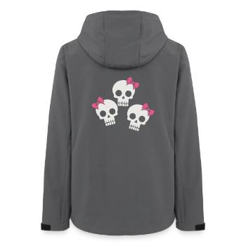 Niedlicher Totenschädel mit Schleifen - Frauen Recycelte Softshelljacke von Stanley/Stella - Anthrazit - Hinten - AI Model Female 172 light (172cm)