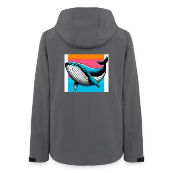 whale - Women’s Recycled Softshell Jacket by Stanley/Stella - anthracite - Back - AI Model Female 172 light (172cm)