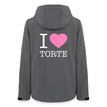 I love Torte - Frauen Recycelte Softshelljacke von Stanley/Stella - Anthrazit - Hinten - AI Model Female 172 light (172cm)