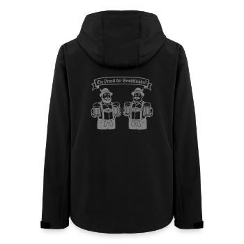 Bier männer - Ein Prosit der Gemütlichkeit - Frauen Recycelte Softshelljacke von Stanley/Stella - Schwarz - Hinten - AI Model Female 172 light (172cm)