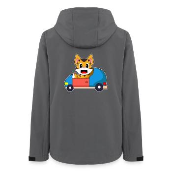 Tiger Auto - Frauen Recycelte Softshelljacke von Stanley/Stella - Anthrazit - Hinten - AI Model Female 172 light (172cm)