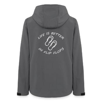 LA VIE EST MEILLEURE EN TONGS - Veste softshell femme recyclée Stanley/Stella - charbon - Dos - AI Model Female 172 light (172cm)