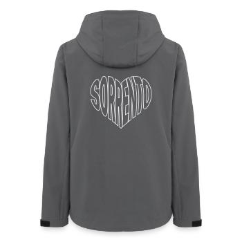 Sorrento, Sorrento, cœur Logo de frappe - Veste softshell femme recyclée Stanley/Stella - charbon - Dos - AI Model Female 172 light (172cm)