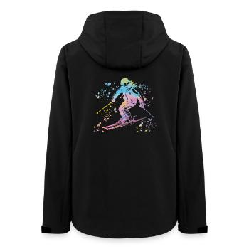 Alpine skiing Winter sports Nordic skiing - Women’s Recycled Softshell Jacket by Stanley/Stella - black - Back - AI Model Female 172 light (172cm)