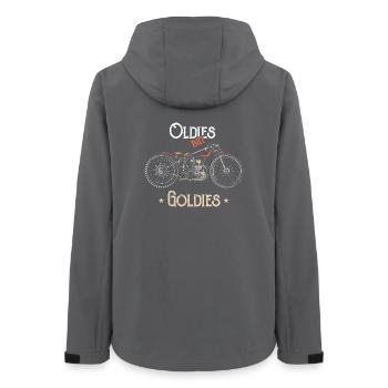 oldies but goldies motorcycle old men biker - Women’s Recycled Softshell Jacket by Stanley/Stella - anthracite - Back - AI Model Female 172 light (172cm)