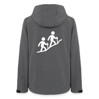 Wandern Bergwandern Trecken Laufen - Frauen Recycelte Softshelljacke von Stanley/Stella - Anthrazit - Hinten - AI Model Female 172 light (172cm)
