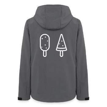 Minimalist Popsicles Duo Illustration - Women’s Recycled Softshell Jacket by Stanley/Stella - anthracite - Back - AI Model Female 172 light (172cm)
