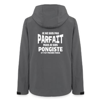 pongiste, tennis de table, ping-pong - Veste softshell femme recyclée Stanley/Stella - charbon - Dos - AI Model Female 172 light (172cm)
