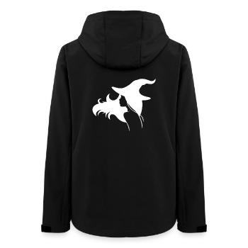 Hexe mit offenen Haaren und einem Hut - Frauen Recycelte Softshelljacke von Stanley/Stella - Schwarz - Hinten - AI Model Female 172 light (172cm)