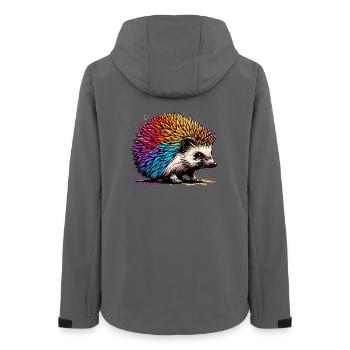Hedgehog - Women’s Recycled Softshell Jacket by Stanley/Stella - anthracite - Back - AI Model Female 172 light (172cm)