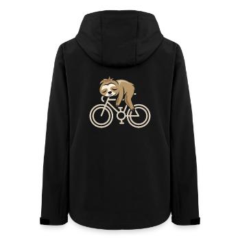 Fahrrad Faultier Rennrad Gravel Comic Cartoon Logo - Frauen Recycelte Softshelljacke von Stanley/Stella - Schwarz - Hinten - AI Model Female 172 light (172cm)