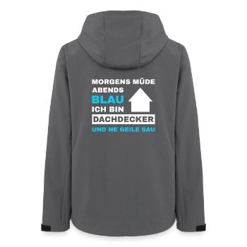 Roofer Roof Roofing Master Roofer - Women’s Recycled Softshell Jacket by Stanley/Stella - anthracite - Back - AI Model Female 172 light (172cm)