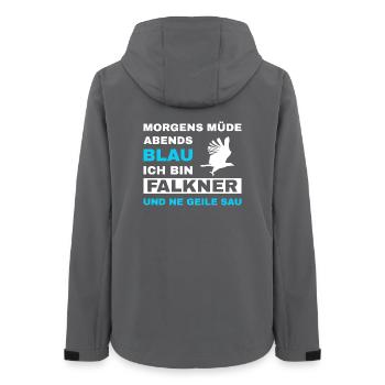 Falconry Falconer Falconer Falconer Falconry Bird of Prey - Women’s Recycled Softshell Jacket by Stanley/Stella - anthracite - Back - AI Model Female 172 light (172cm)