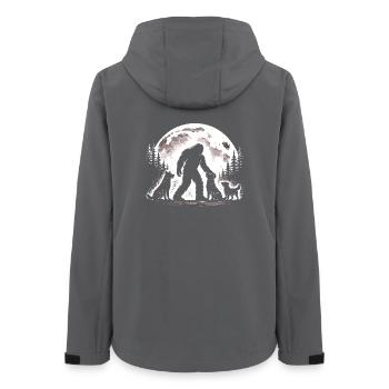 Bigfoot Dog Lover - Women’s Recycled Softshell Jacket by Stanley/Stella - anthracite - Back - AI Model Female 172 light (172cm)