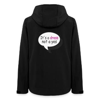 It's a Dress Not a Yes Statement Shirt - Women’s Recycled Softshell Jacket by Stanley/Stella - black - Back - AI Model Female 172 light (172cm)