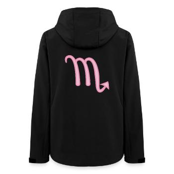 Skorpion-Tierkreiszeichen Pastellrosa - Frauen Recycelte Softshelljacke von Stanley/Stella - Schwarz - Hinten - AI Model Female 172 light (172cm)