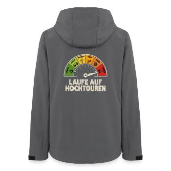 Alkohol Pegel Legende Lustiger Party Spruch - Frauen Recycelte Softshelljacke von Stanley/Stella - Anthrazit - Hinten - AI Model Female 172 light (172cm)