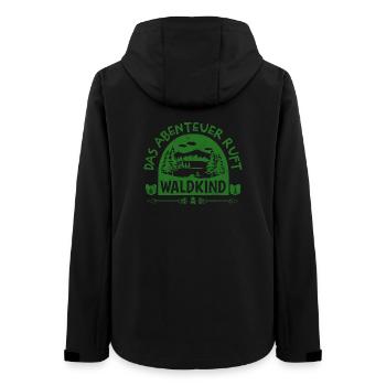 Forest Child - Adventure Calls - Women’s Recycled Softshell Jacket by Stanley/Stella - black - Back - AI Model Female 172 light (172cm)