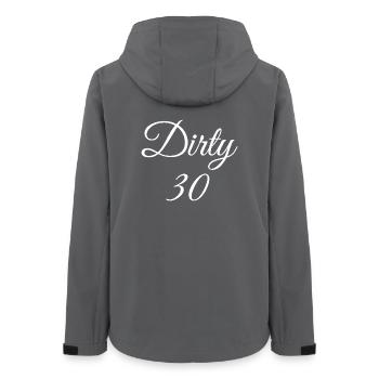 Dirty 30 30th Birthday - Women’s Recycled Softshell Jacket by Stanley/Stella - anthracite - Back - AI Model Female 172 light (172cm)