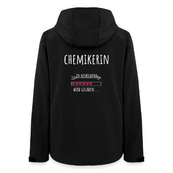 Chemie Studentin Beruf Ausbildung Chemikerin - Frauen Recycelte Softshelljacke von Stanley/Stella - Schwarz - Hinten - AI Model Female 172 light (172cm)