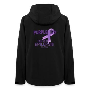Epilepsy Purple Day - March 26 - Epilepsy Day - Women’s Recycled Softshell Jacket by Stanley/Stella - black - Back - AI Model Female 172 light (172cm)