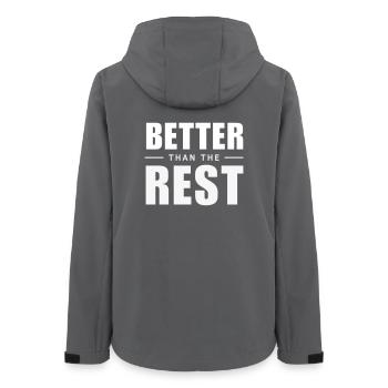 Mieux que le reste - Effet Aha astucieux - Veste softshell femme recyclée Stanley/Stella - charbon - Dos - AI Model Female 172 light (172cm)